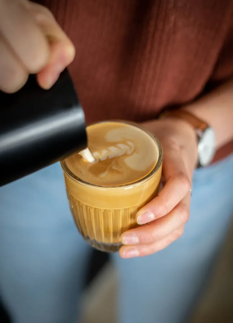 Dirty chai latte art